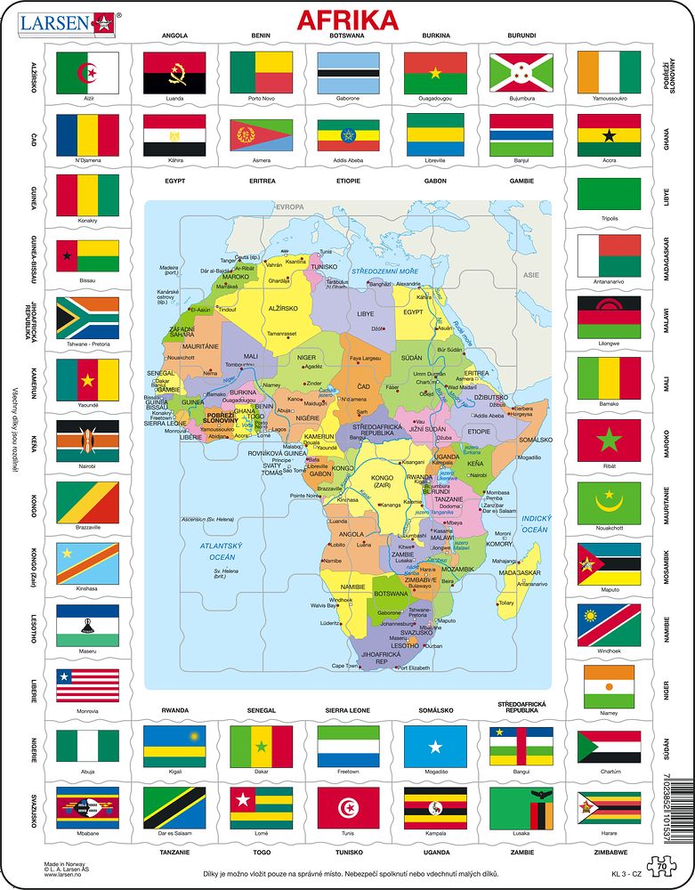 KL3 - Map/Flag - Africa (Czech)