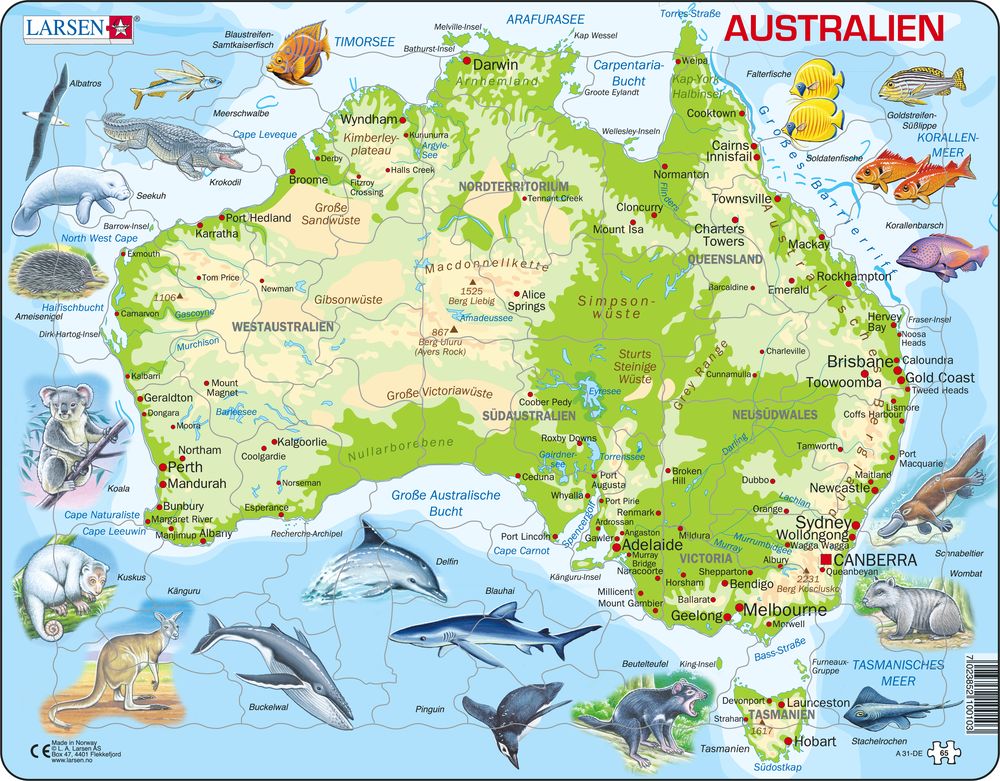 A31 - Australia Topographic Map (German)