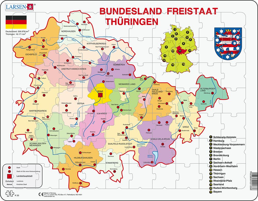 K33 - Freistaat Thüringen Political (German)