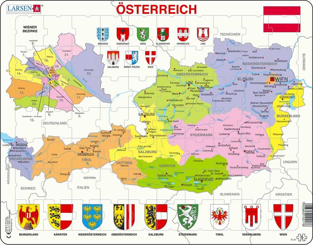 K41 - Austria Political Map (German)