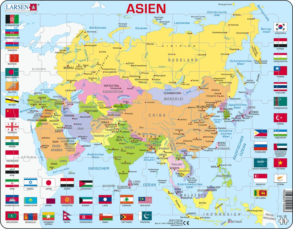 K44 - Asia Political Map (German)