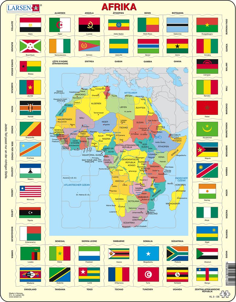 KL3 - Map/Flag - Africa (German)