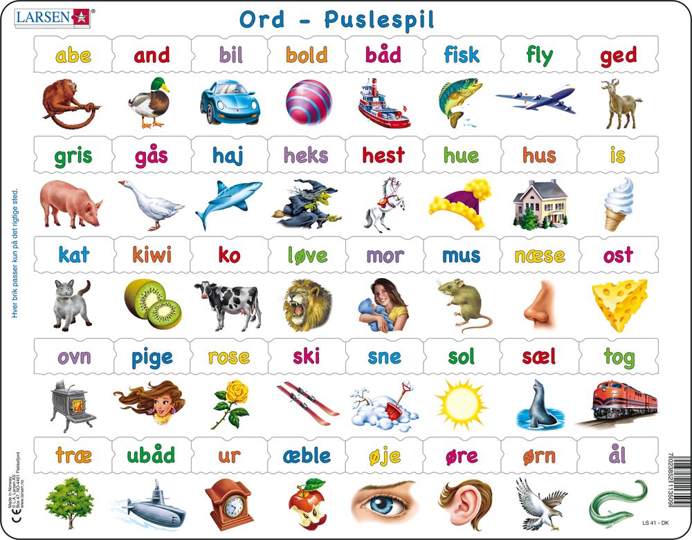 LS41 - Learn to Read: Simple Words from 23 Lower Case Letters (Danish)