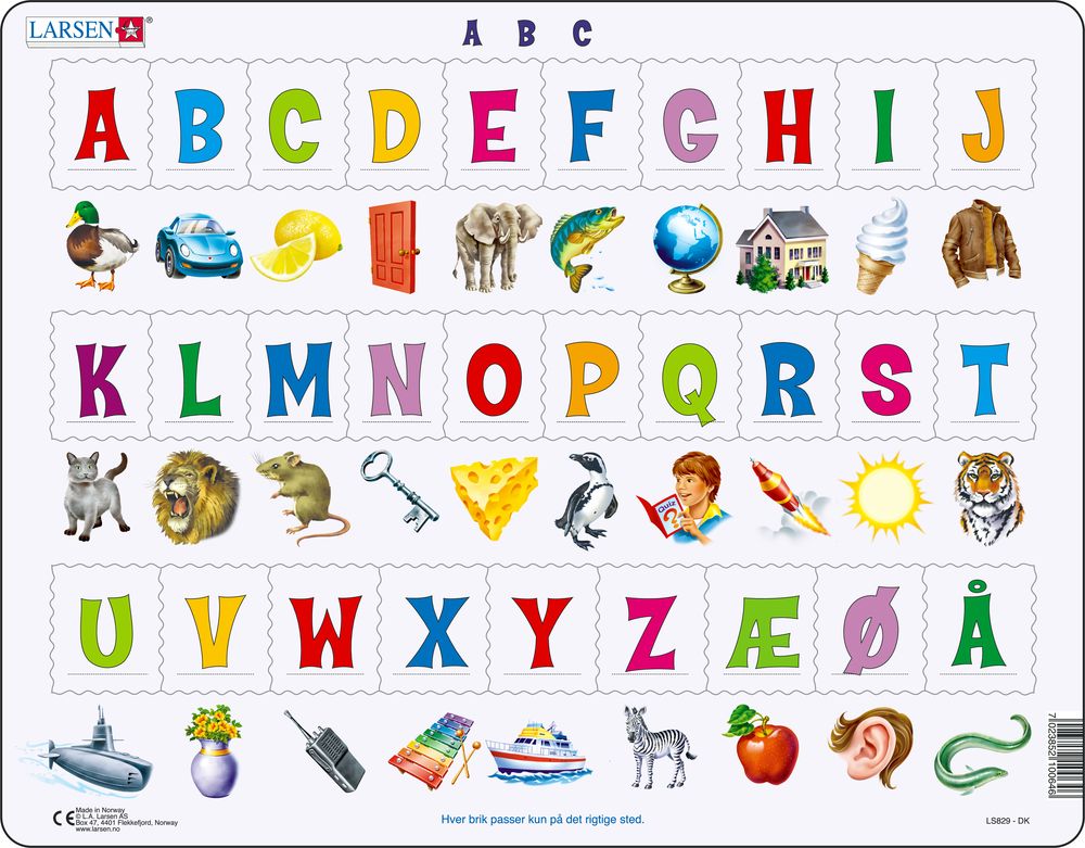 LS829 - Learn the Alphabet: 29 Upper Case Letters (Danish)