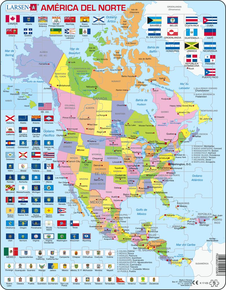K17 - North America Political map (Spanish)
