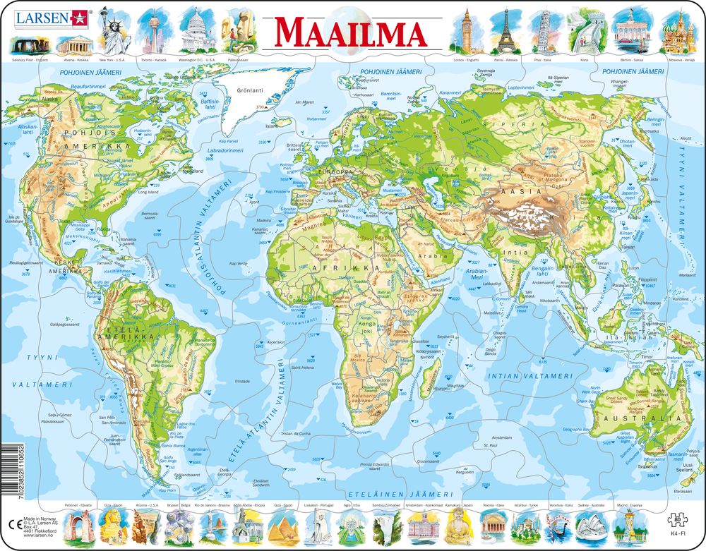K4 - The World Topographic Map (Finnish)