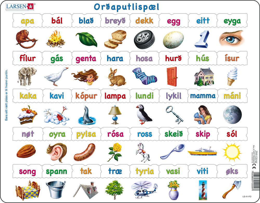 LS41 - Learn to Read: Simple Words from 23 Lower Case Letters (Faroese)