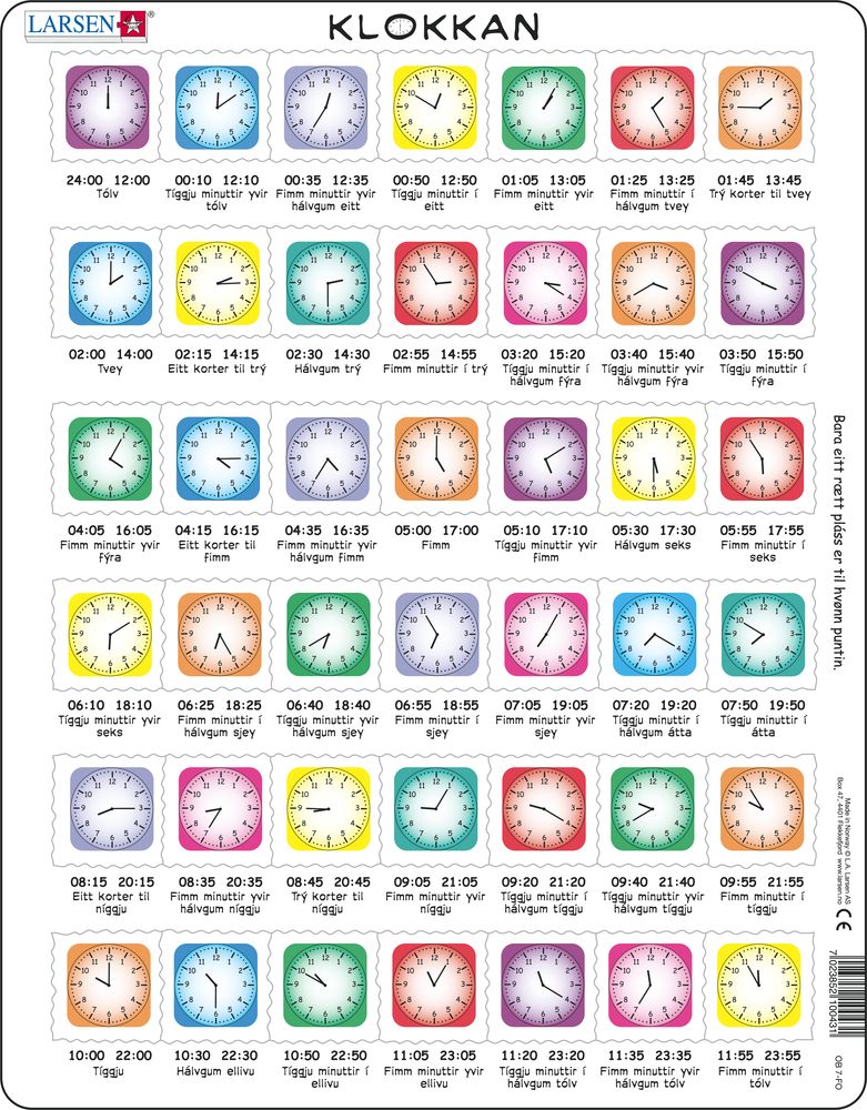 OB7 - Learn the Clock (Faroese)