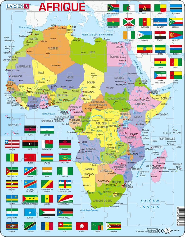 K13 - Africa Political Map (French)