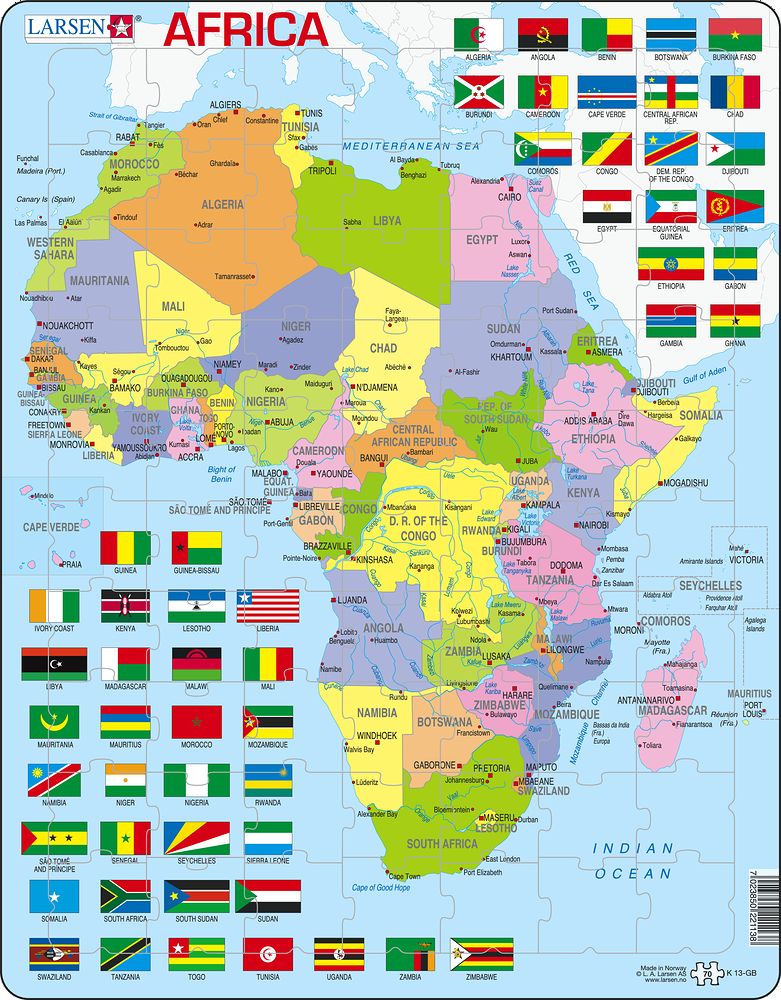 K13 - Africa Political Map (English)