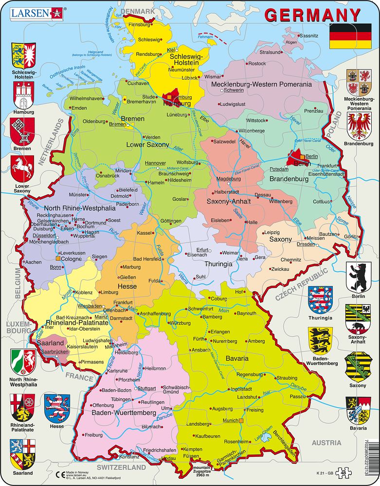 K21 - Germany Political Map (English)