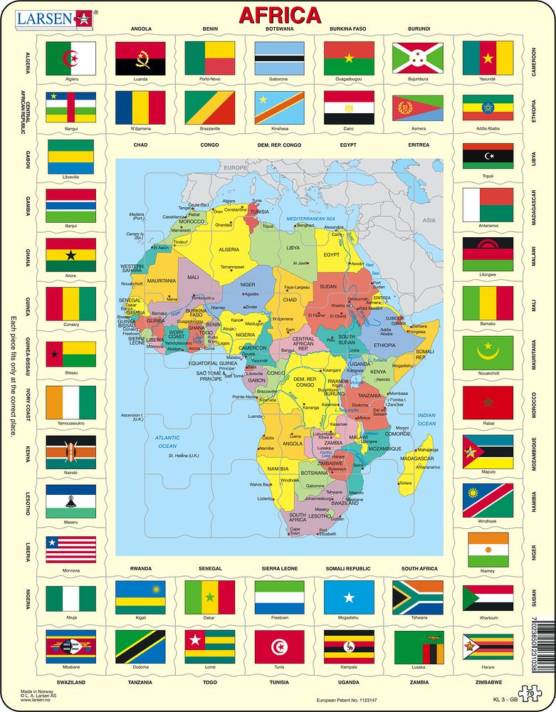 KL3 - Map/Flag - Africa (English)