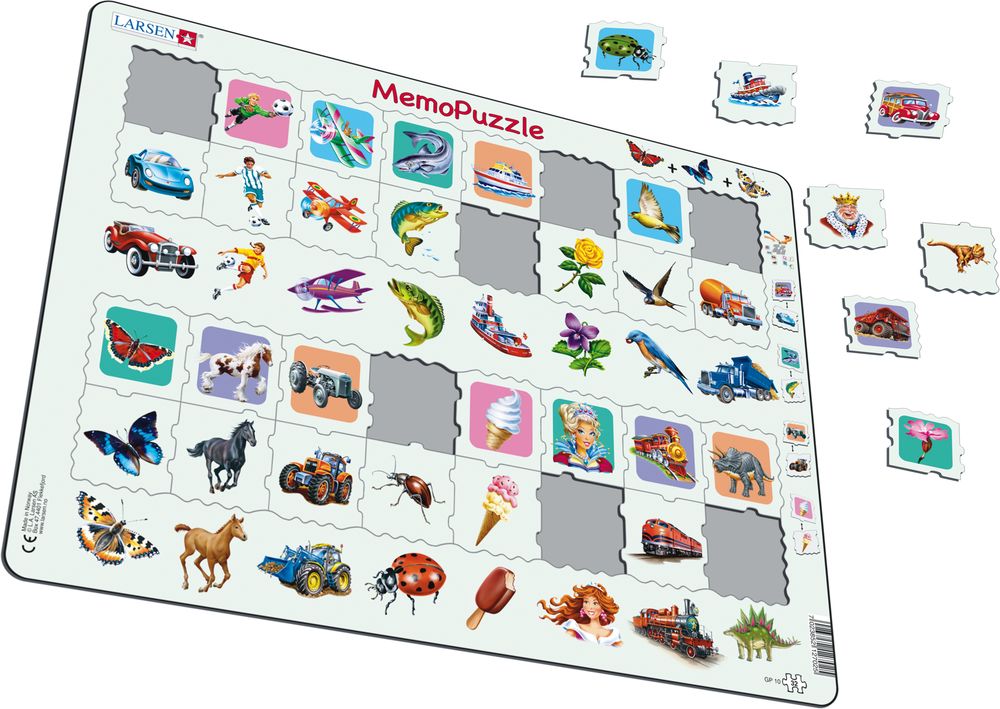 GP10 - MemoPuzzle, match pieces with similar contents. (Illustrative image 1)