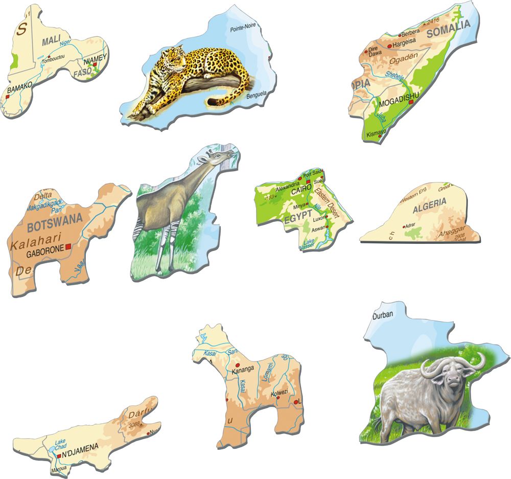 A22 - Africa Topographic Map (Illustrative image 2)