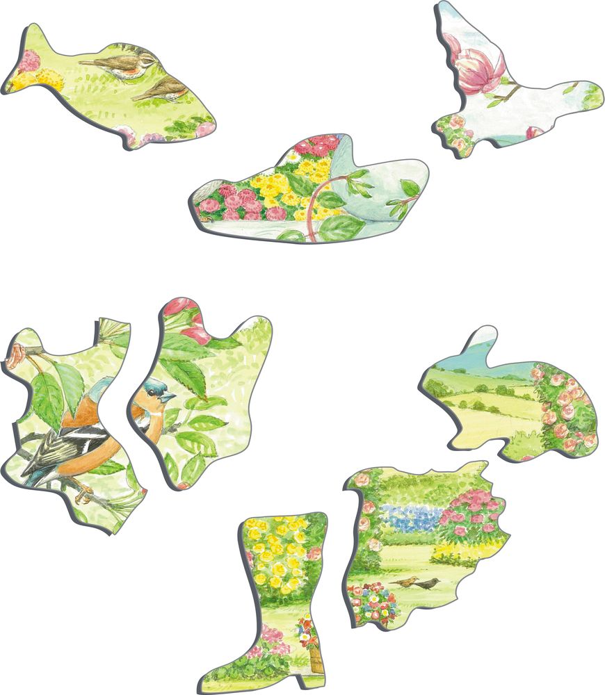 FH37 - Colorful Flowers and Birds in a Beautiful Garden (Illustrative image 2)