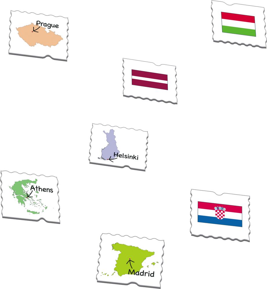 GP2 - MemoPuzzle: Names, Flags and Capitals of 27 EU Member States (Illustrative image 2)