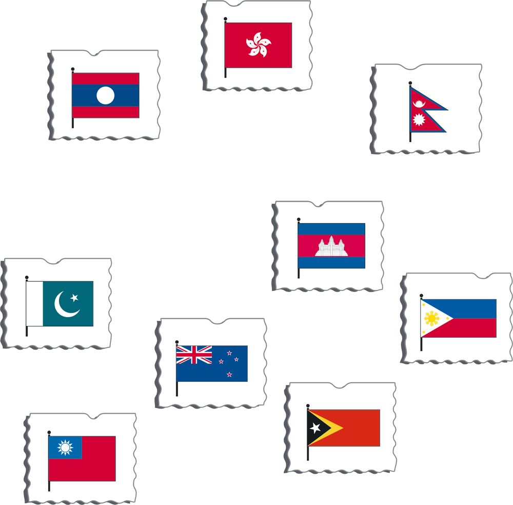 GP7 - MemoPuzzle: Names, Flags and Capitals of 27 Countries in Asia and the Pacific (Illustrative image 2)
