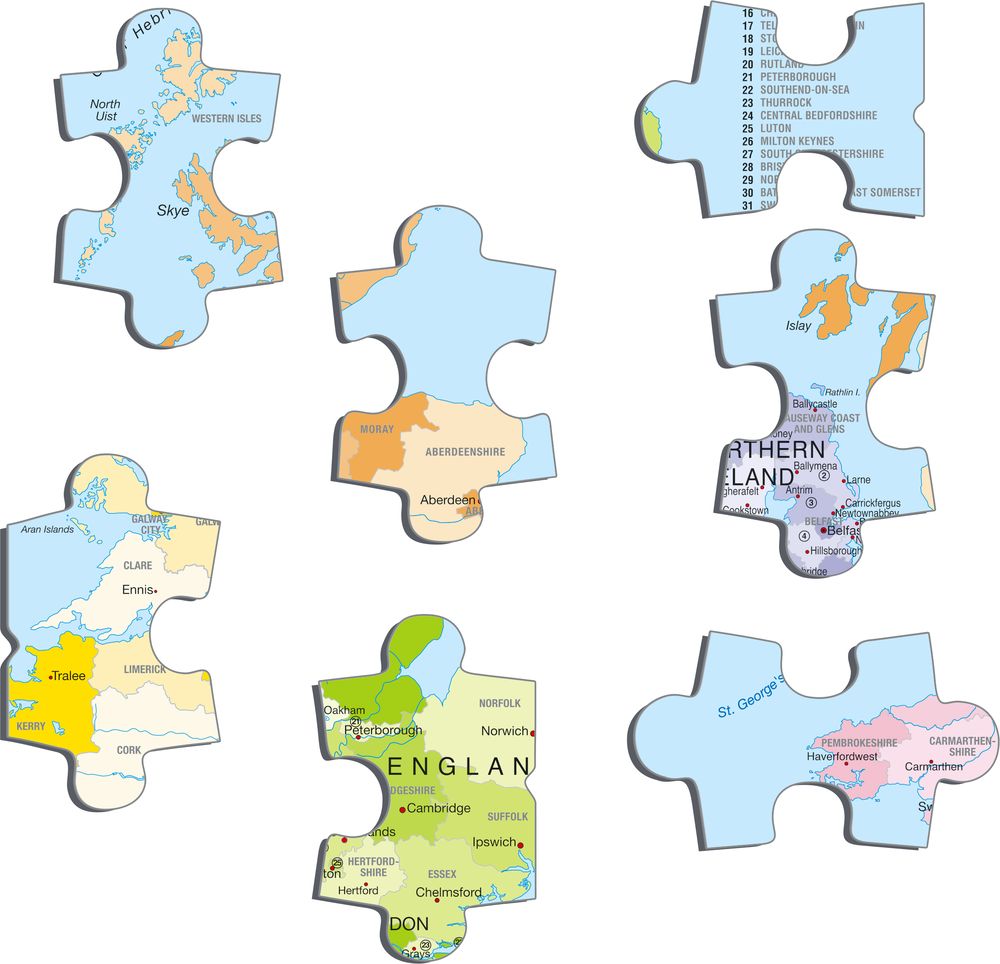 K18 - Great Britain & Ireland Political Map (Illustrative image 2)