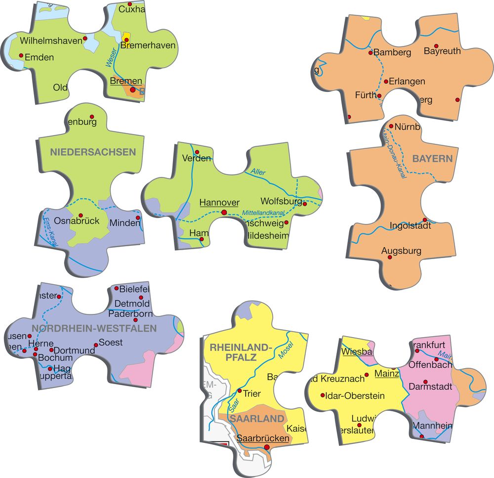 K21 - Germany Political Map (Illustrative image 2)