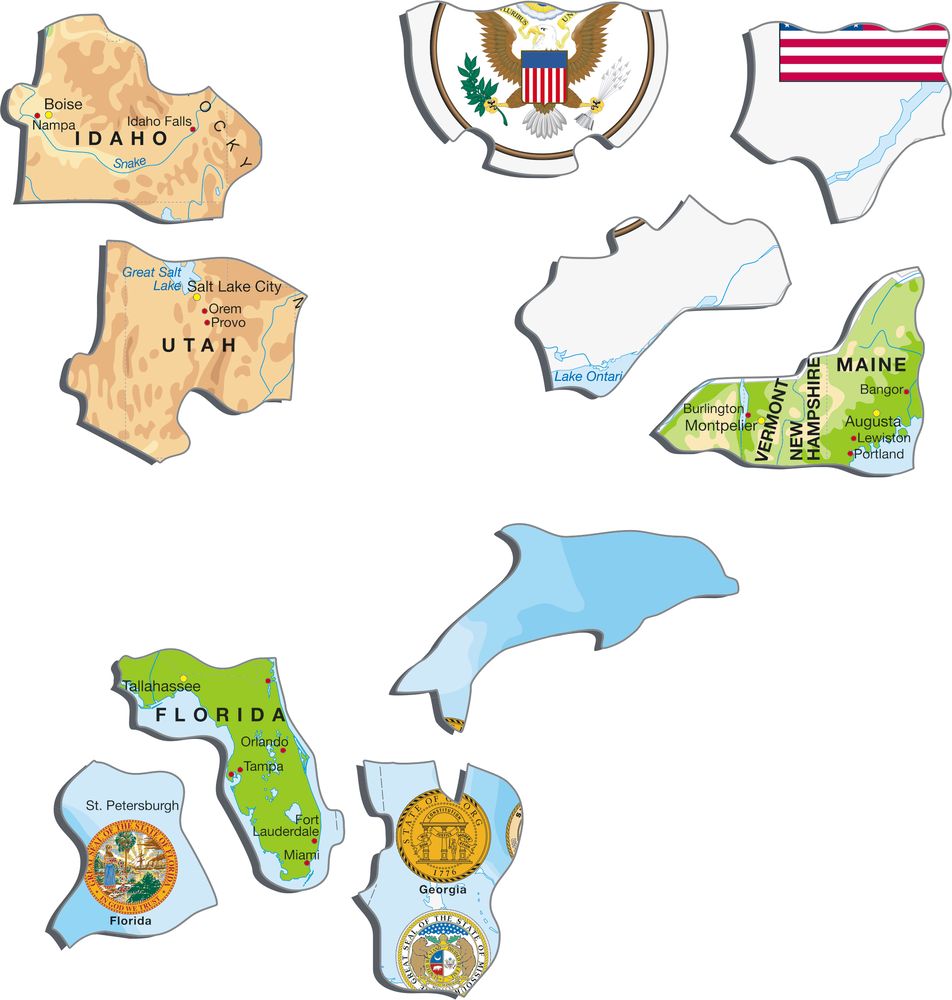K36 - United States of America Physical Map (Illustrative image 2)