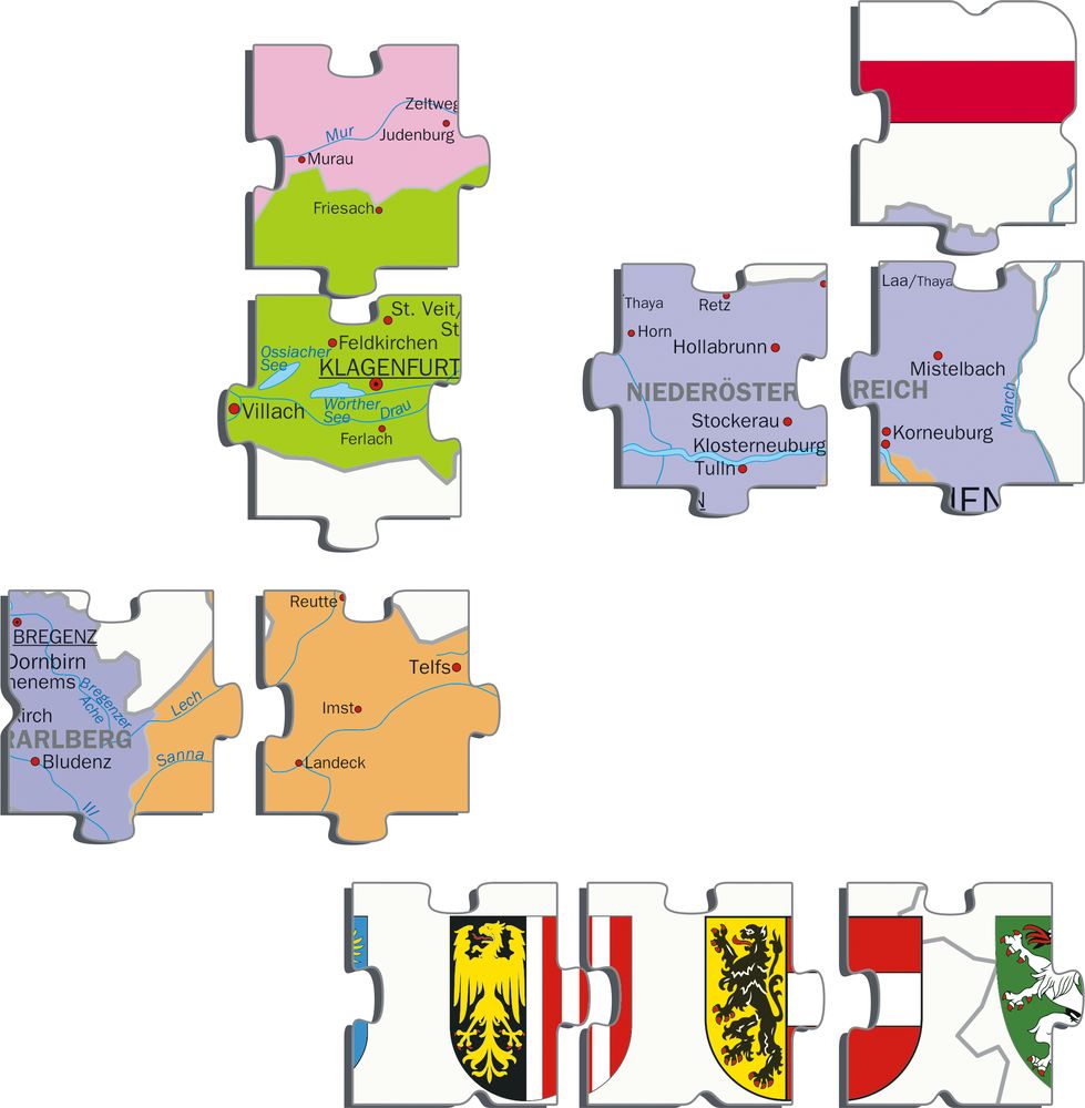 K41 - Austria Political Map (Illustrative image 2)