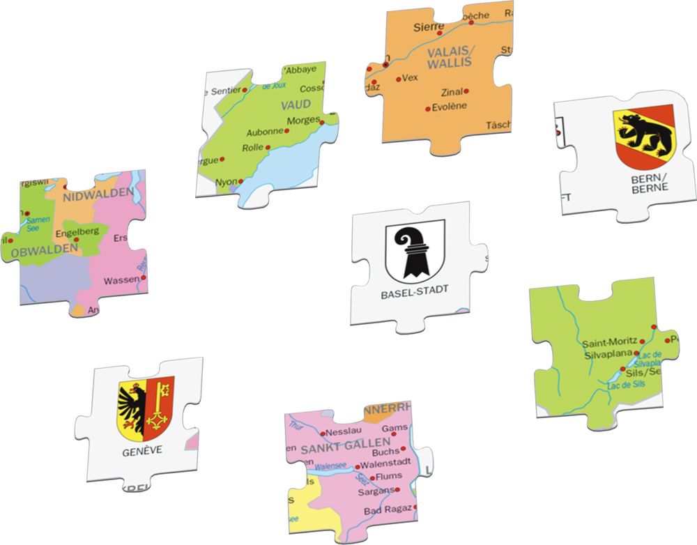 K43 - Switzerland Political Map (Illustrative image 2)