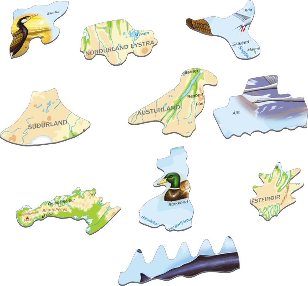 K7 - Iceland Physical Map (Illustrative image 2)