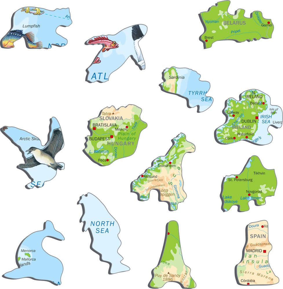 K70 - Europe Topographic  Map (Illustrative image 2)