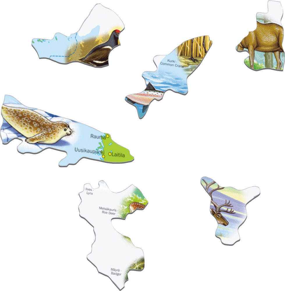 K75 - Finland Physical Map With Animals (Illustrative image 2)