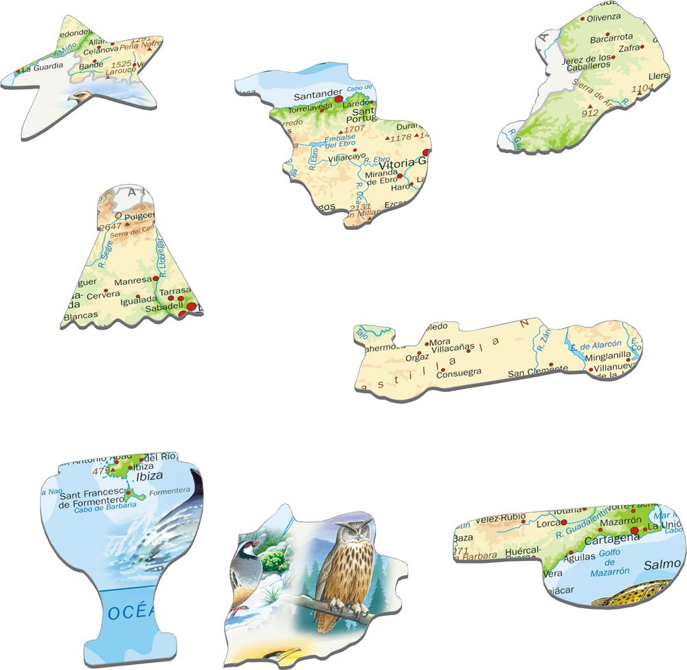 K84 - Spain Physical Map (Illustrative image 2)