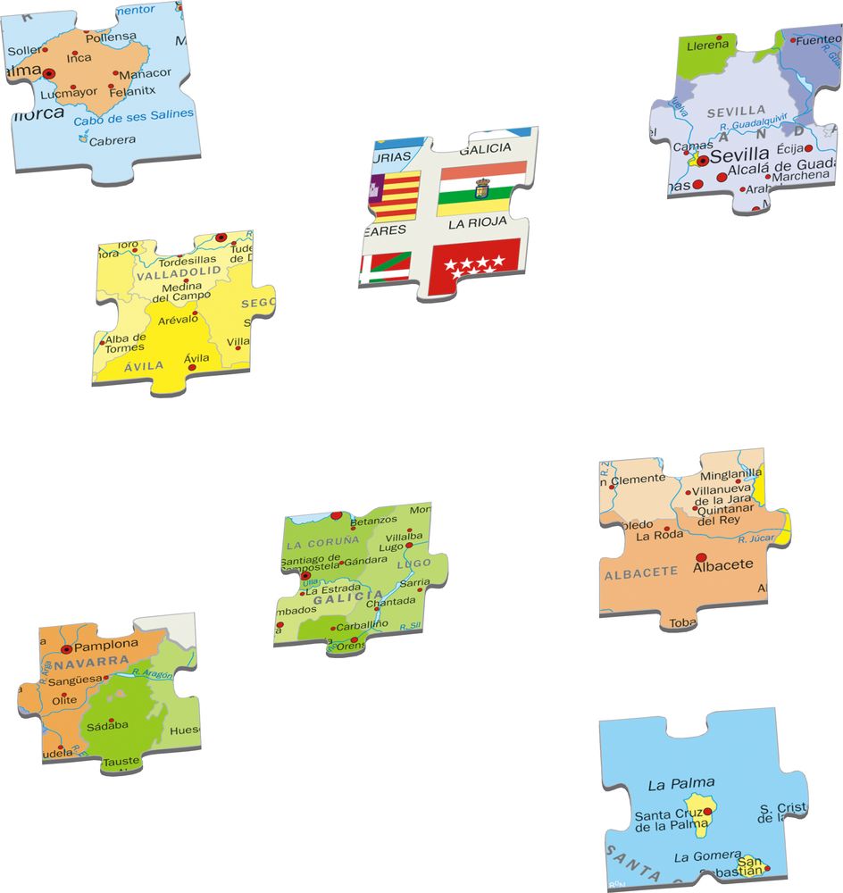 K85 - Spain Political Map (Illustrative image 2)