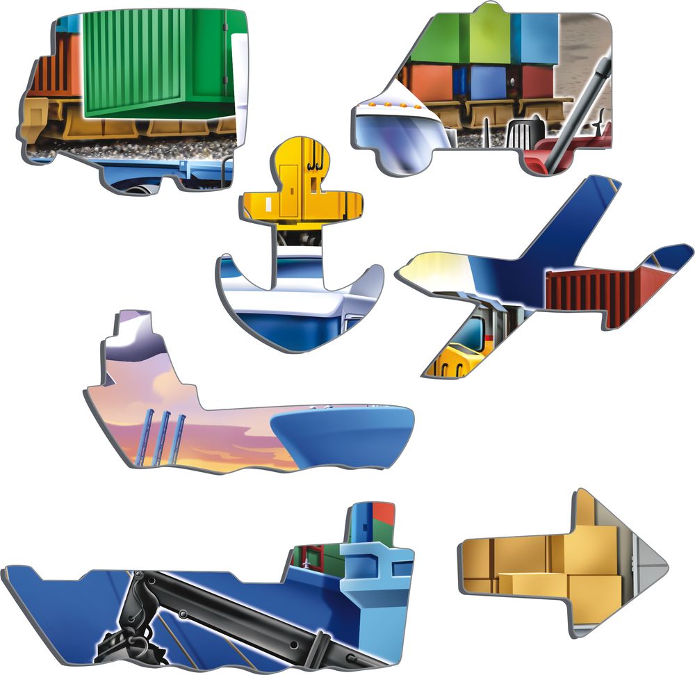 US44 - Busy Cargo Hub With Ships, Trucks, Trains and Planes (Illustrative image 2)