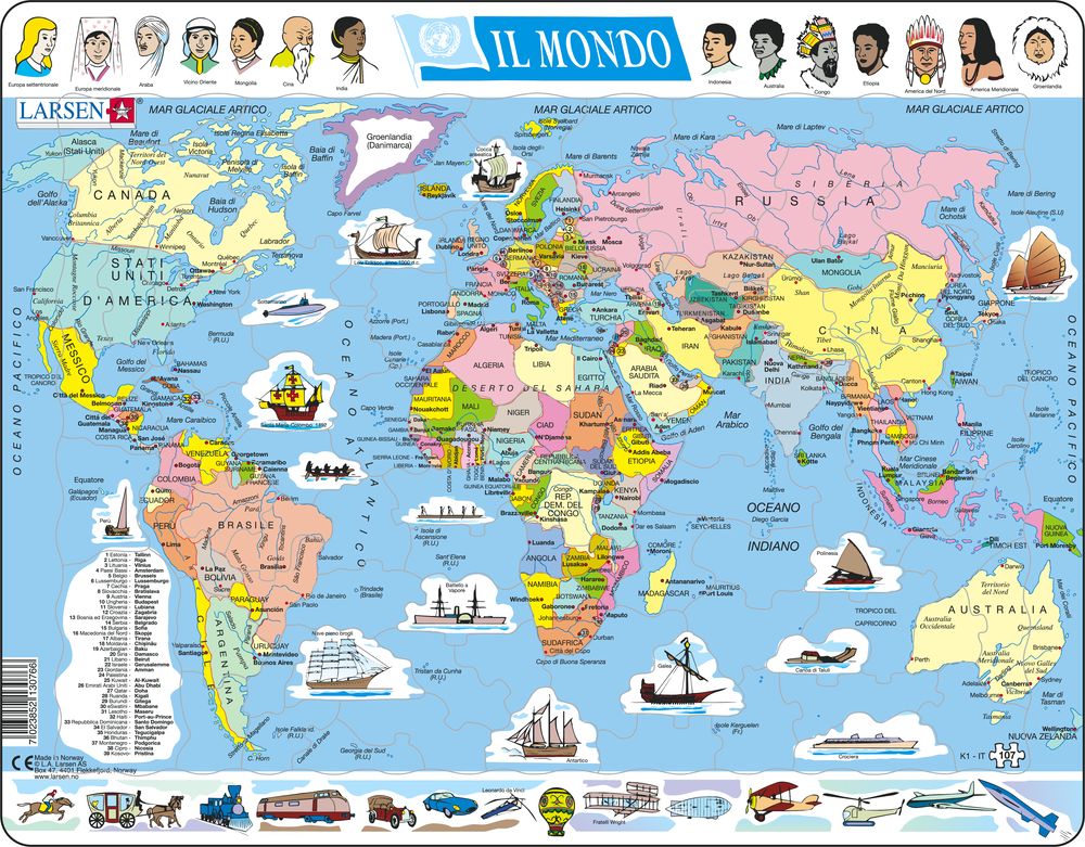 K1 - The World - Political Map (Italian)