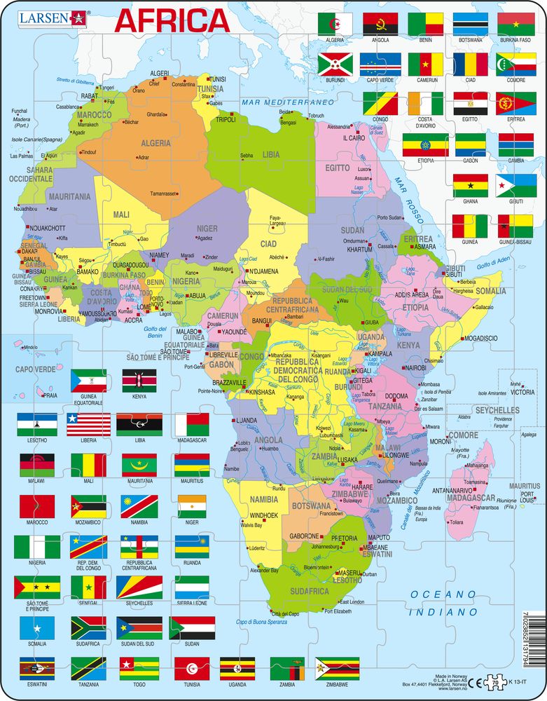 K13 - Africa Political Map (Italian)