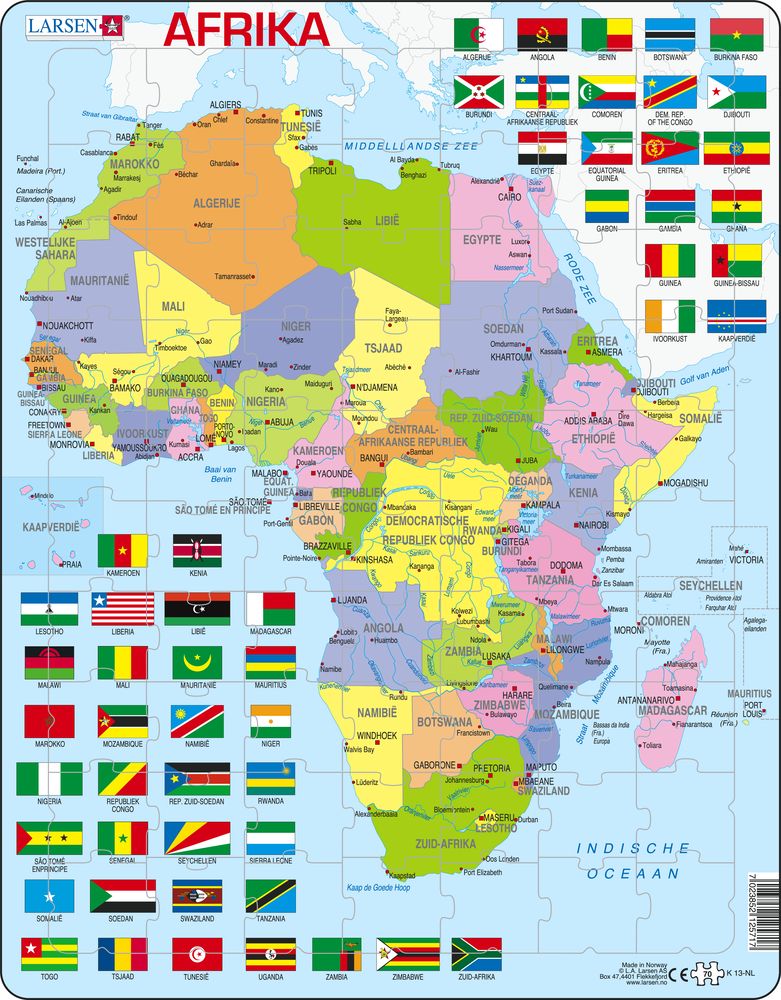 K13 - Africa Political Map (Dutch)
