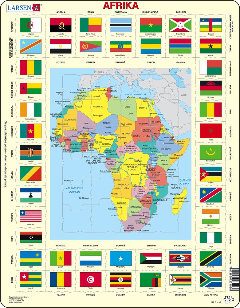 KL3 - Map/Flag - Africa (Dutch)