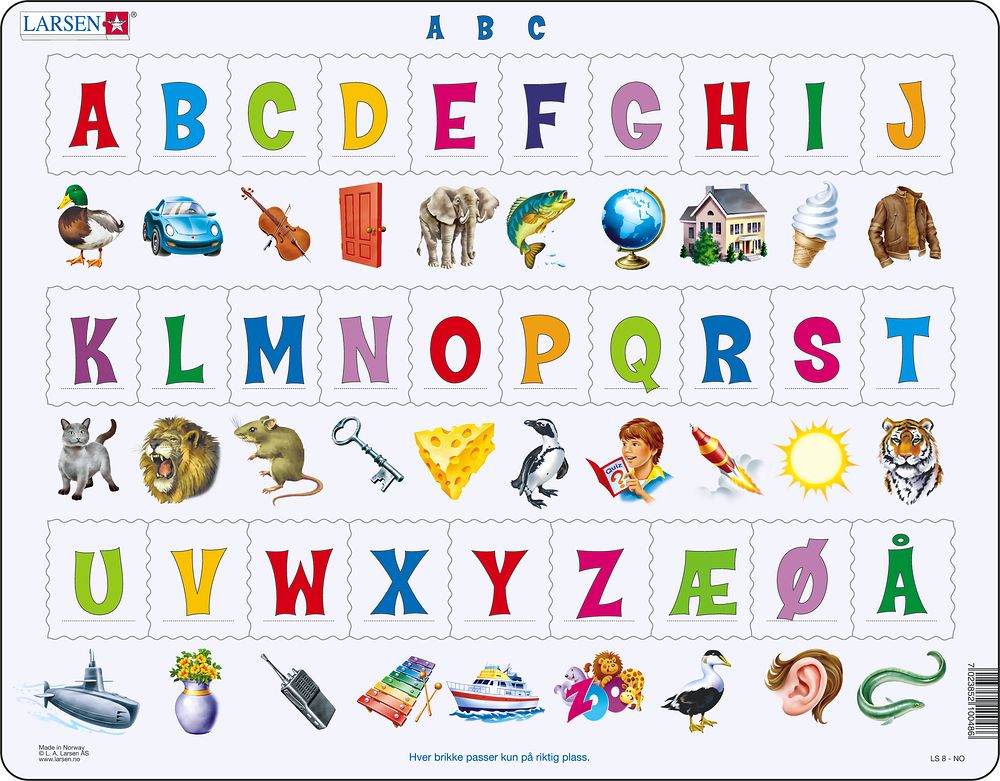 LS829 - Learn the Alphabet: 29 Upper Case Letters (Norwegian)
