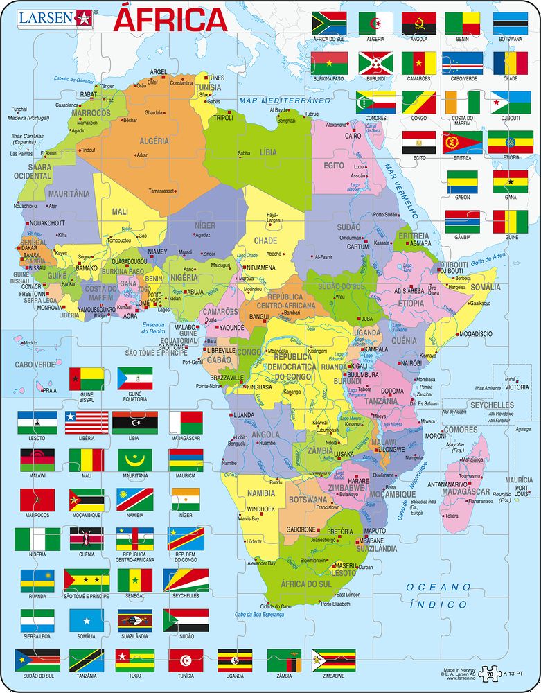 K13 - Africa Political Map (Portuguese)