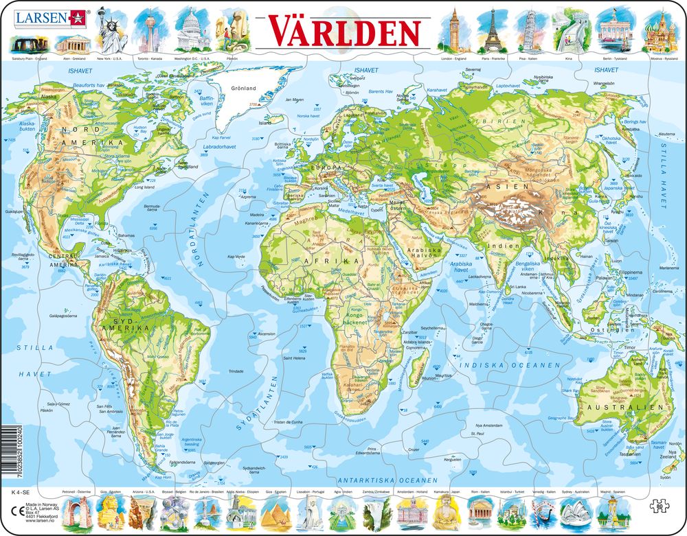 K4 - The World Topographic Map (Swedish)