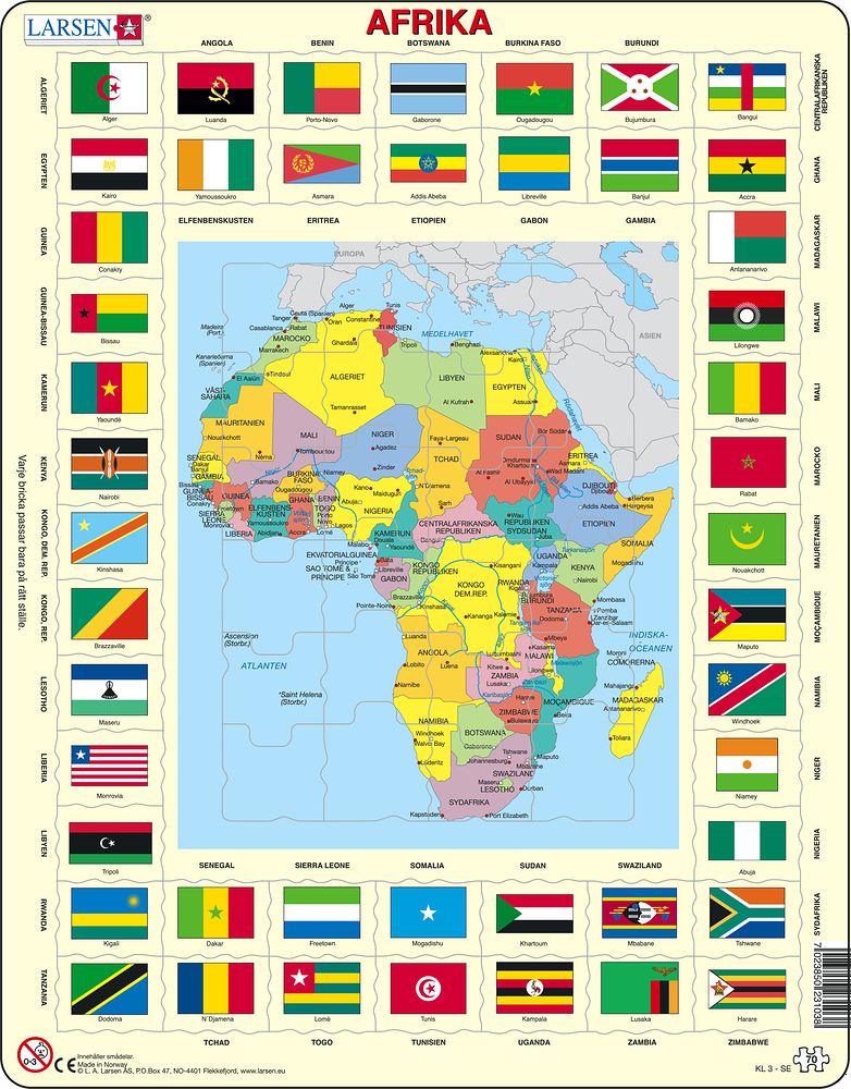 KL3 - Map/Flag - Africa (Swedish)
