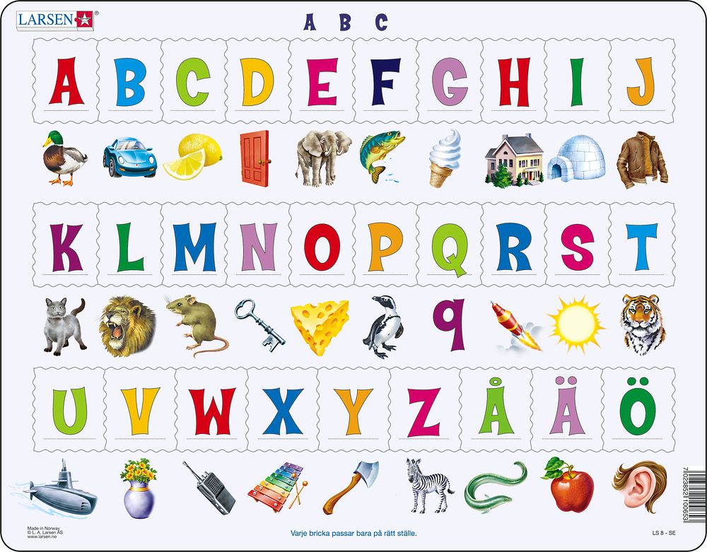 LS829 - Learn the Alphabet: 29 Upper Case Letters (Swedish)