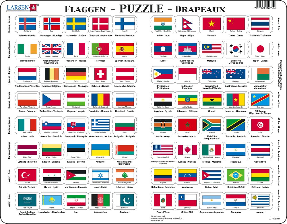 L2 - Flag-Puzzle (Multilingual (German/French))