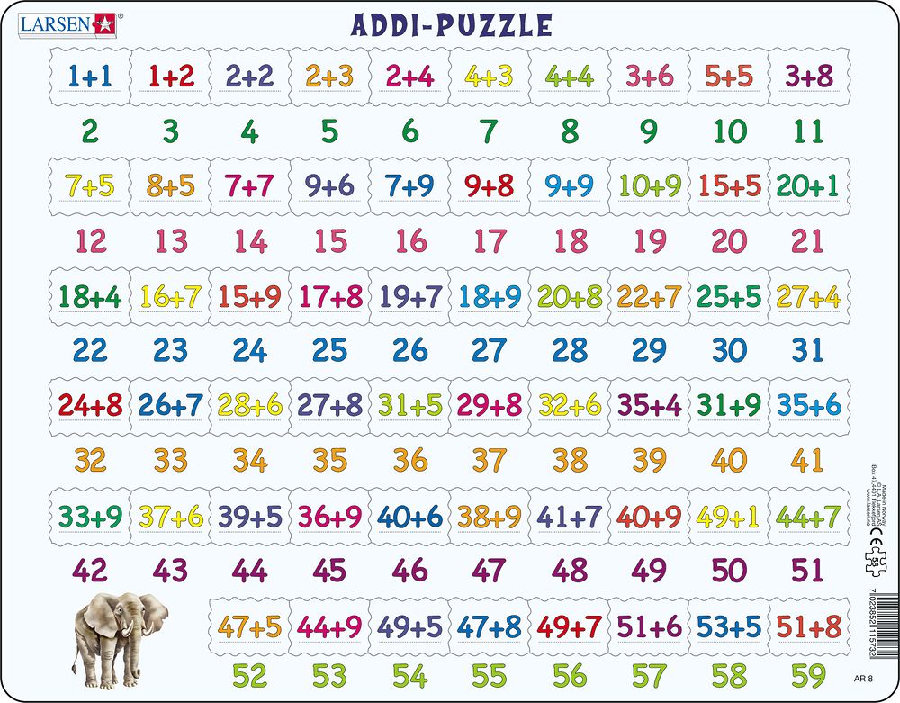 AR8 - Math Puzzle addition from 1 to 59 (Neutral)