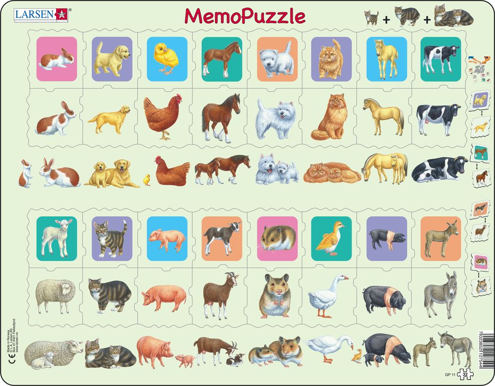 GP11 - MemoPuzzle: Mother and Baby Animal Duo (Neutral)