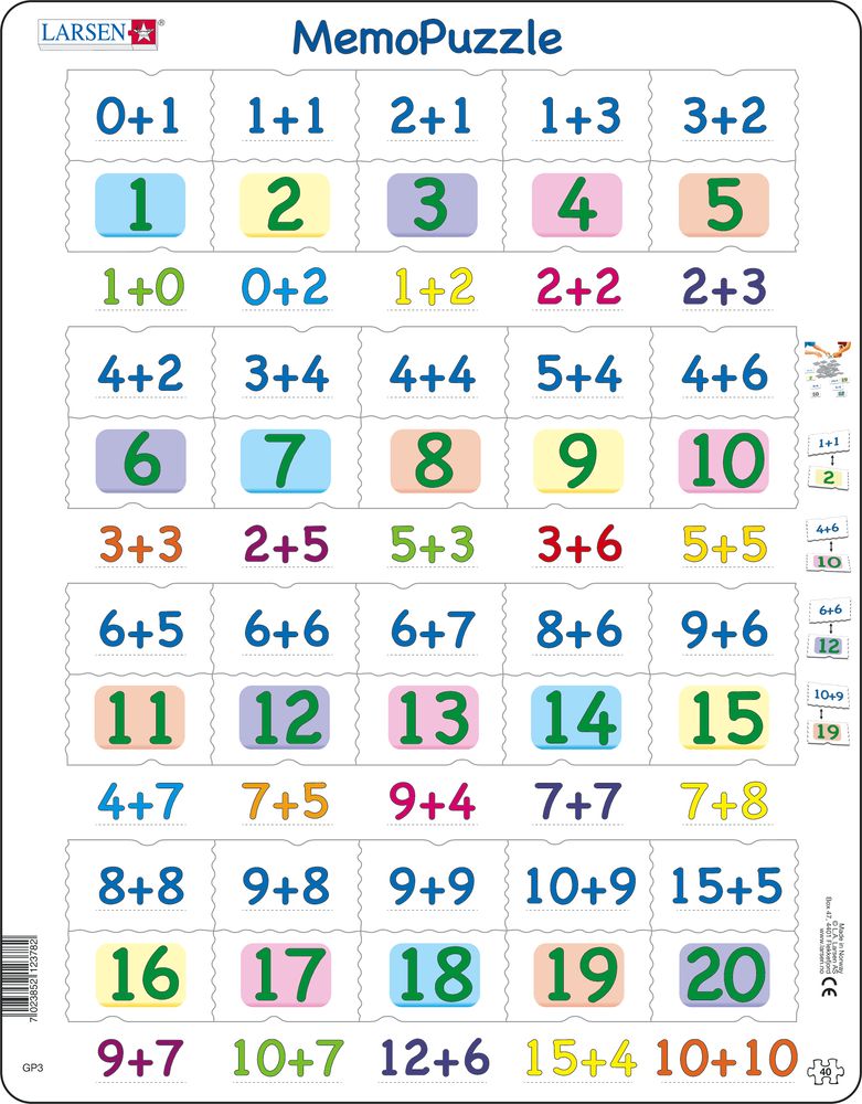 GP3 - MemoPuzzle: Addition with Numbers from 0-20 (Neutral)