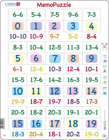 GP8 - MemoPuzzle: Subtraction with Numbers from 0 - 20